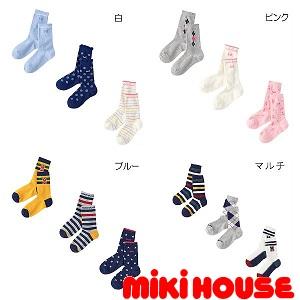 ミキハウス　 mikihouse　クルー　ソックス３足セット 　17ｃｍ、19ｃｍ、21ｃｍ、23ｃ...