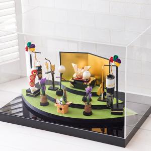 ガラスの兜 蒼の兜 五月人形 子供の日 かぶと カブト コンパクト