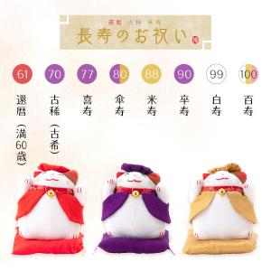 還暦 古稀 米寿 まねきネコ 猫 還暦祝い ギ...の詳細画像3
