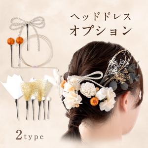 お買い得 髪飾り ヘアアクセ ちょい足し 便利 リボン 水引 選べる2タイプ 卒業式 結婚式 和装 洋装 着物 ゴールド ヘッドドレス 追加オプション