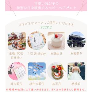 ベビーヘアバンド リボン ヘアアクセ 赤ちゃん...の詳細画像2