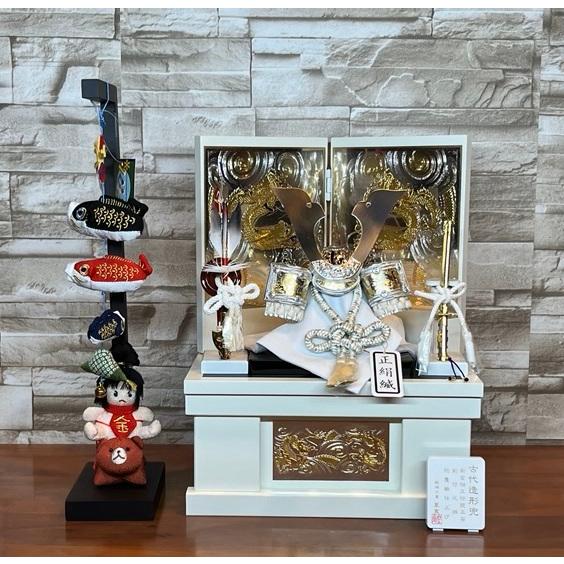 【ミニつるし鯉飾り付き】コンパクト兜飾り　五月人形