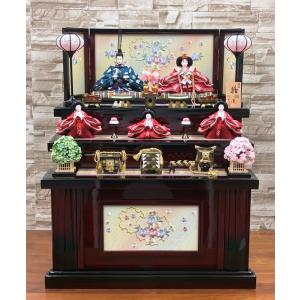 ひな人形　間口60m三段収納箱五人飾り　雛人形　５人飾り