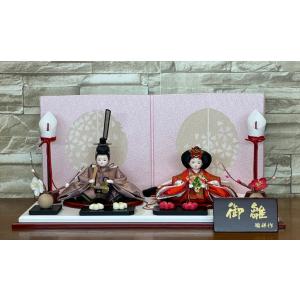 ひな人形　間口40cm・豆雛平飾り　雛人形 コンパクトひな人形