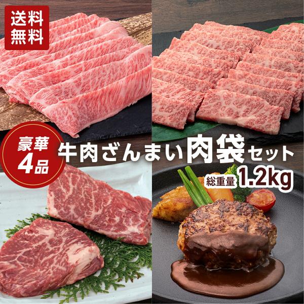 肉 国産牛 牛肉 赤城牛・赤城和牛 盛りだくさん 牛肉ざんまい 肉袋 セット すき焼き 焼肉 ステー...