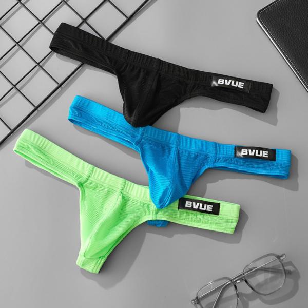 【BVUE】メンズ Tバック 下着 通気性 速乾 メッシュ 立体成型 高伸縮 フィット 軽量 男性 ...