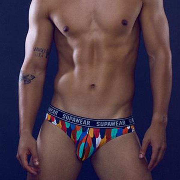 POW ブリーフ下着 ルースター メンズ インナーブリーフ スポーティ ローライズ ソフト生地 スト...