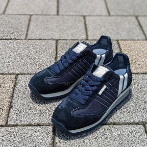 PATRICK パトリック MARATHON マラソン IDG インディゴ 942352 スニーカー ネイビー 紺 レザー 本革 靴 レディース メンズ ヒモ通しお届け