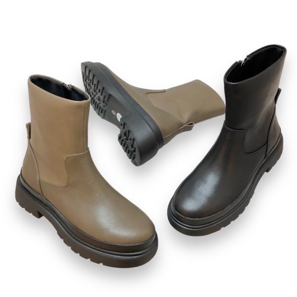 CHIAKI KATAGIRI チアキカタギリ ショート ブーツ 厚底 本革 ストレッチ 靴 110...