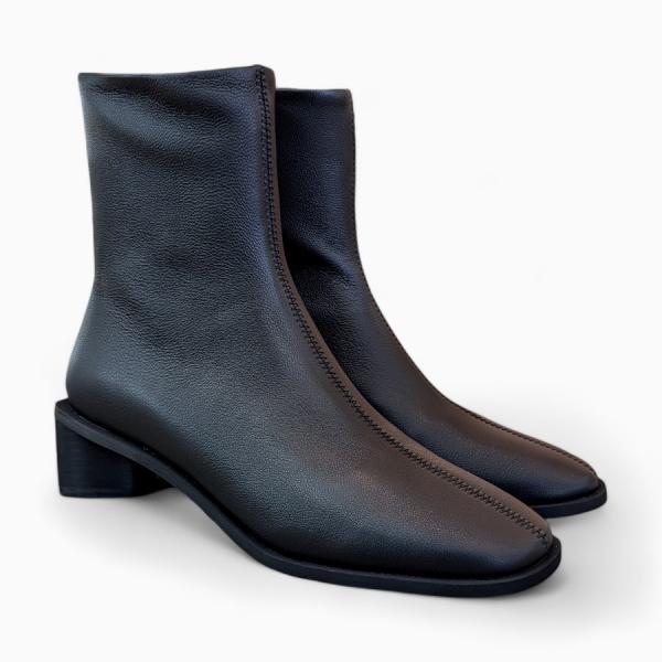 CHIAKI KATAGIRI チアキカタギリ ショート ブーツ 本革 ストレッチ 靴 110133...