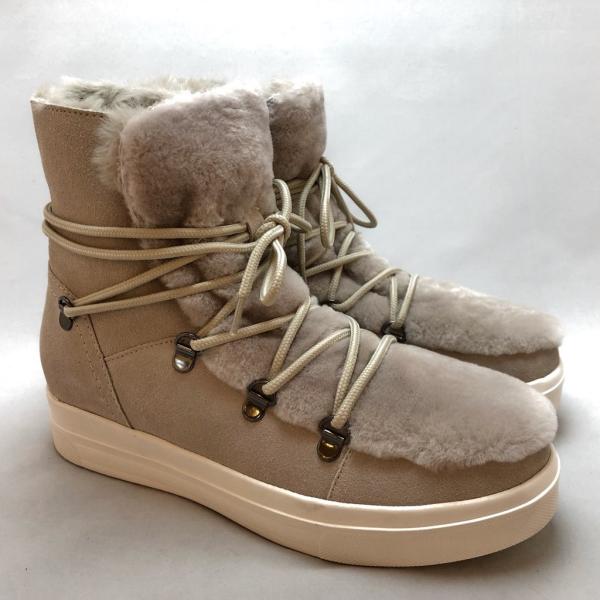 CHIAKI KATAGIRI チアキカタギリ ブーツ ファー レースアップ 厚底 靴 83ck11...