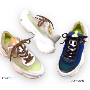 MANA マナ シアー スニーカー レースアップ メッシュ シースルー ゴムひも 厚底 靴 526067