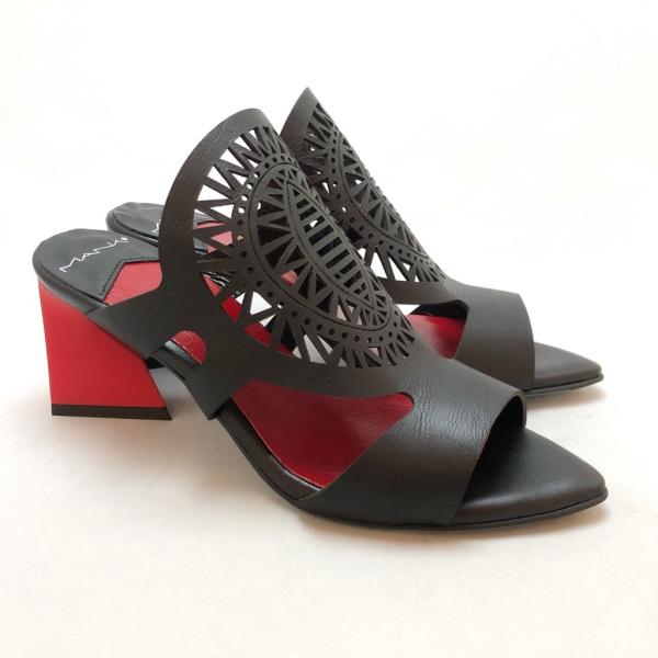 2026春夏新入荷 MANA マナ ミュール サンダル レーザーカット 靴 572067 blc