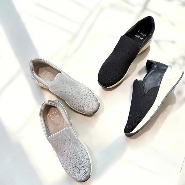 2026春夏新作 Round About ラウンドアバウト スニーカー スリッポン ラインストーン ...