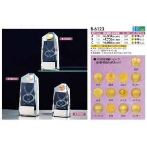 クリスタルブロンズ　B-6123-C：社内表彰・企業表彰・周年記念・コンテスト用に高級感あるガラス製...