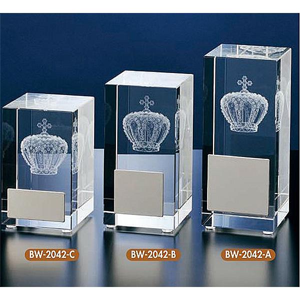 クリスタルブロンズ　BW-2042-C  社内表彰・企業表彰・周年記念・コンテスト用に高級感あるガラ...