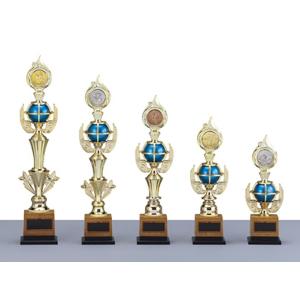 トロフィー １本柱トロフィー TV8920C　樹脂メダル(金・銀・銅)付き