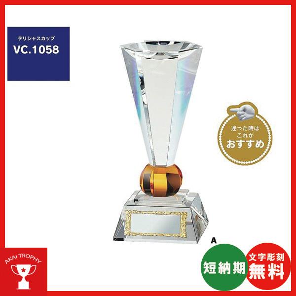 クリスタルカップ:　VC1058C　社内表彰・企業表彰・永年勤続表彰・大会用に。高級感あるガラス製ト...