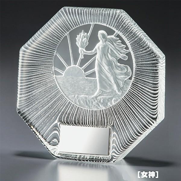 クリスタル楯　VSX5503A(女神)：社内表彰・企業表彰・周年記念・コンテスト用に高級感あるガラス...