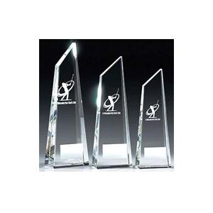 ゴルフ用クリスタル　VT3400A：ゴルフコンペの記念品、景品には、ガラス製の高級なゴルフ用のクリス...