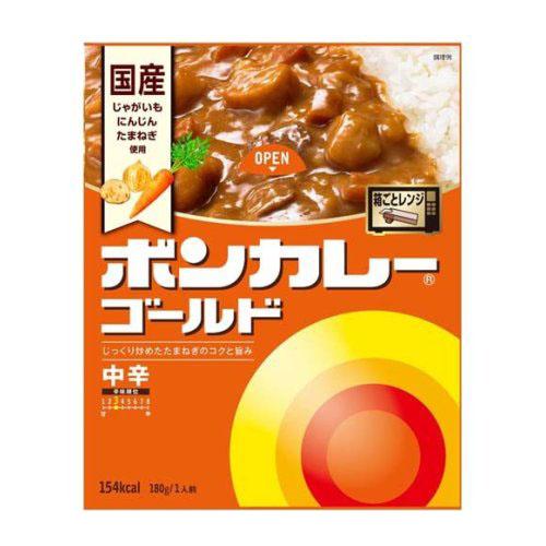 【10個セット】ボンカレーゴールド中辛１８０ｇ【同梱不可】<br>【※送料無料対象外商品】