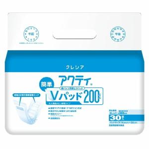 アクティ 紙パンツ用尿取りパッド 簡単Vパッド200cc(30枚入)【アクティ】｜akakabeshop