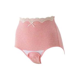 犬印本舗 産褥ショーツ1枚入 ピンク/ブラック...の詳細画像1