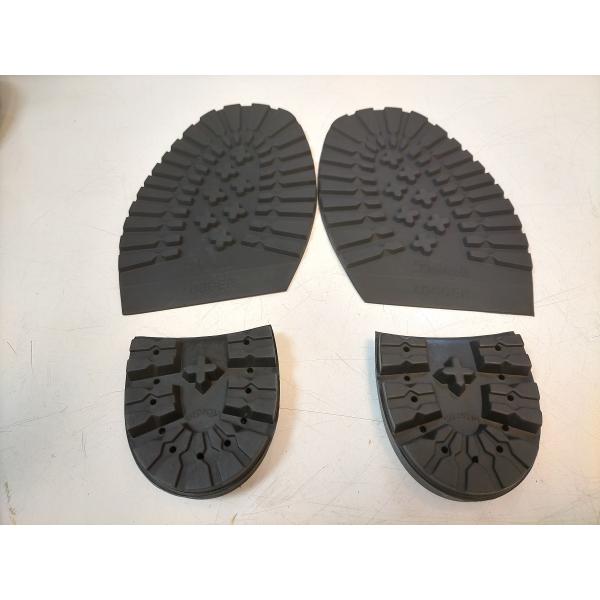 靴修理 dainite loggerハーフソール + vibram 1205 ヒール ブーツ修理 レ...