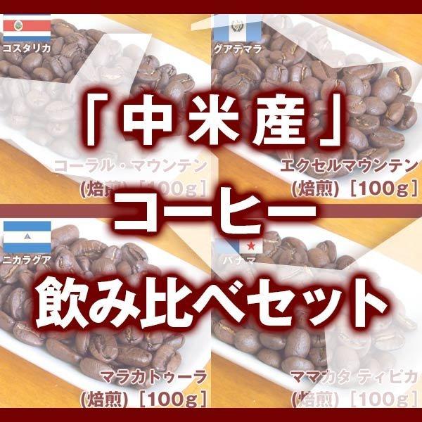 自家焙煎　コーヒー豆　中米産コーヒー　飲み比べセット（焙煎）［400ｇ］(100g×4種類)