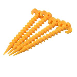 テント ペグ 軽量 4本セット 20cm プラスチック製 スクリュー キャンプ テント アクセサリー 固定 アウトドア バーベキュー 庭 ad254 在庫処分