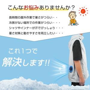 空調作業服 ファン付きベスト 空調ウェア 扇風...の詳細画像2