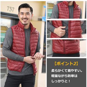 ダウンベスト ベストジャケット メンズ レディ...の詳細画像4