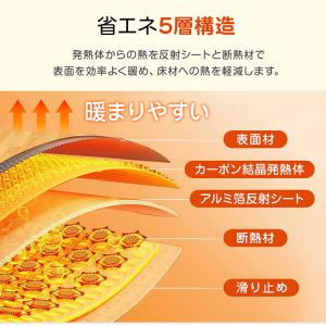 ホットカーペット 電気カーペット ホットマット...の詳細画像5
