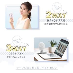 ハンディファン 扇風機 小型 クリップ 日傘 ...の詳細画像3
