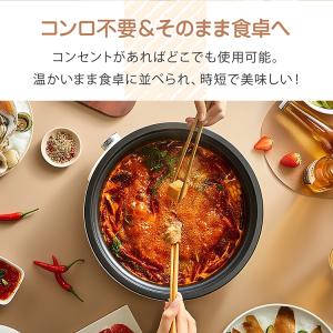 グリル鍋 電気鍋 ホットプレート 電気調理器 ...の詳細画像2