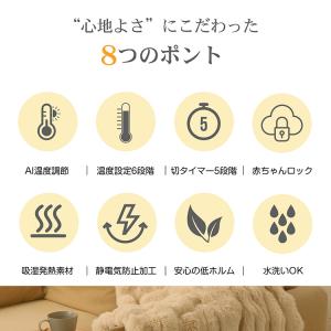 電気毛布 ふわとろ 2枚合わせ 厚手 シングル...の詳細画像3