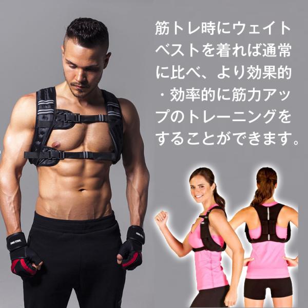 ウエイトベスト 10kg トレーニング 重り 筋トレ 筋トレグッズ ウェイトベスト 重り付きベスト ...