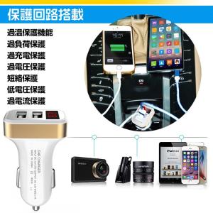 シガーソケット usb 2連 電圧計 充電器 ...の詳細画像3