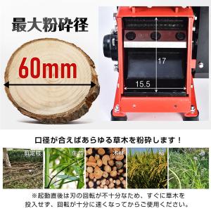 粉砕機 エンジン 枝 家庭用 竹 ウッドチッパ...の詳細画像5