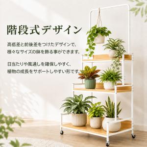 フラワースタンド 室内 3段 観葉植物 アイア...の詳細画像4