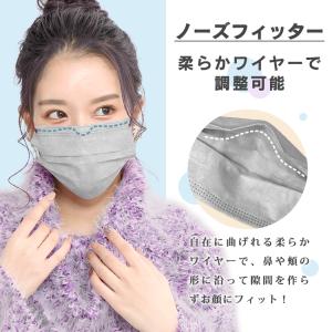 マスク 不織布 50枚 不織布マスク カラーマ...の詳細画像5