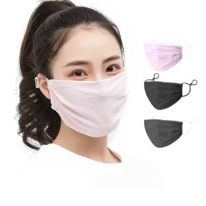 洗える 保湿  保温 防風 乾燥対策 蒸れにくい uvカット 3枚入り 繰り返し使える 布 おしゃれ 男女兼用 アイスシルクコットン ひんやり ny291 クーポン