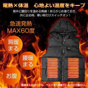 電熱ベスト ヒーターベスト ヒートベスト 加熱...の詳細画像1