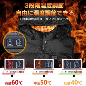 電熱ベスト ヒーターベスト ヒートベスト 加熱...の詳細画像3