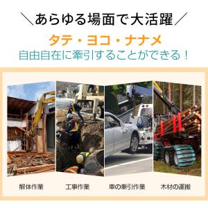 チルホール 800kg ワイヤーロープ 20m...の詳細画像2