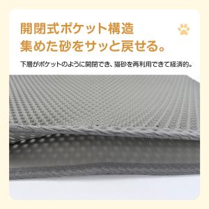 猫砂マット 猫砂落とし 猫トイレマット 猫トイ...の詳細画像5