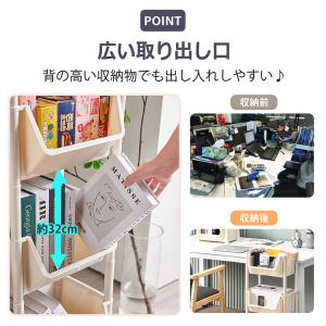 キッチンワゴン キャスター付き スリム 4段 ...の詳細画像4