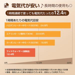 フットウォーマー コンセント 足温器 足 ヒー...の詳細画像5