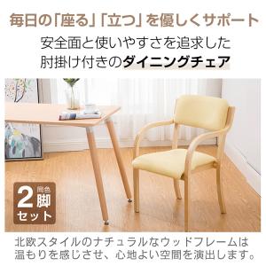 ダイニングチェア 2脚セット 介護椅子 椅子 ...の詳細画像1