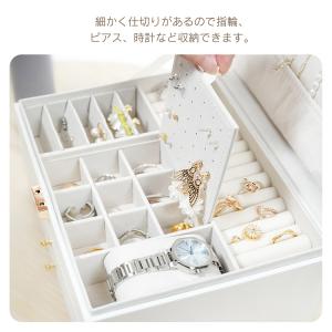 アクセサリーケース ジュエリーボックス 3段 ...の詳細画像4